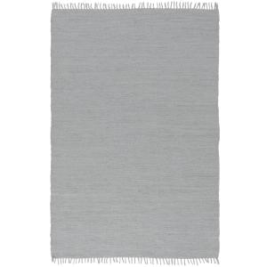 Tapis en coton uni gris 70x140 cm