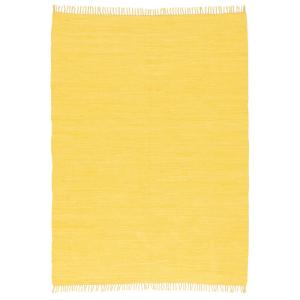 Tapis en coton uni jaune 70x250 cm