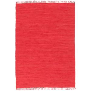 Tapis en coton uni rouge 120x180 cm