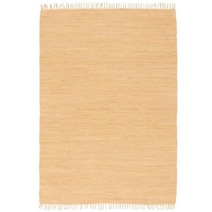 Tapis en coton uni sable 90x160 cm