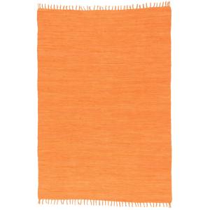 Tapis en coton uni terre cuite 90x160 cm