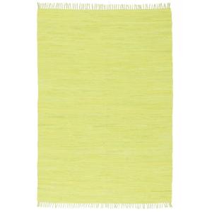 Tapis en coton uni vert 90x160 cm