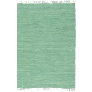 Tapis en coton uni vert d’eau 70x250 cm