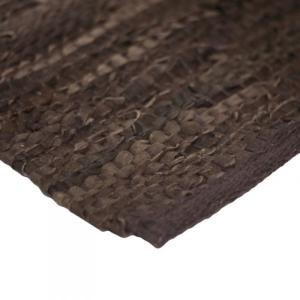 Tapis en cuir tressé chocolat 120x170
