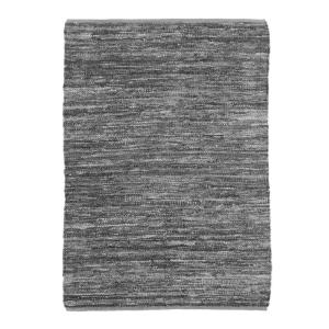 Tapis en cuir tressé gris clair 120x170