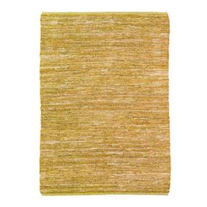 Tapis en cuir tressé jaune 120x170