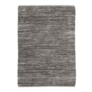 Tapis en cuir tressé taupe 120x170