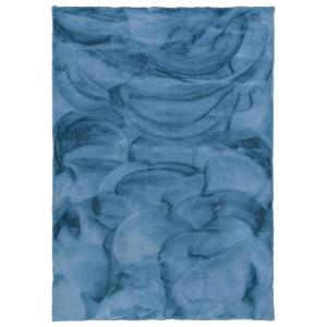 Tapis en fausse fourrure bleu 120x170 cm