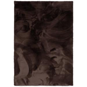 Tapis en fausse fourrure brun foncé 160x230 cm