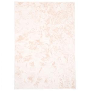 Tapis en fausse fourrure crème 90x160 cm