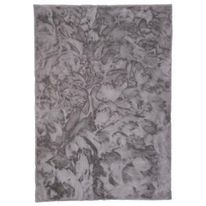 Tapis en fausse fourrure gris 60x90 cm