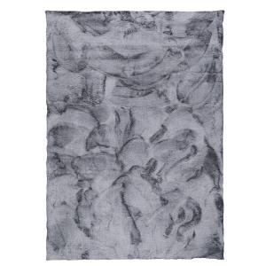 Tapis en fausse fourrure gris tacheté 160x230 cm