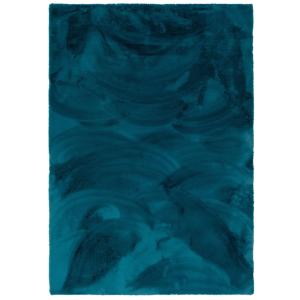 Tapis en fausse fourrure pétrole 180x250 cm