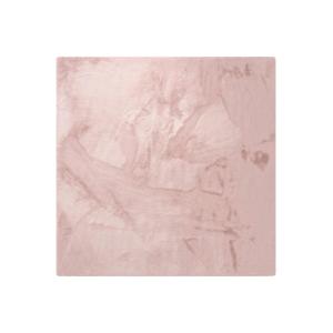 Tapis en fausse fourrure rose 150x150 cm