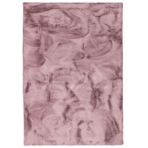 Tapis en fausse fourrure rose framboise 140x180 cm