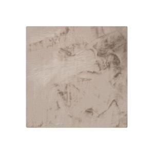 Tapis en fausse fourrure taupe 150x150 cm