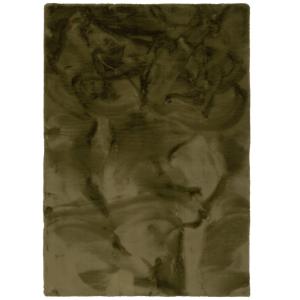 Tapis en fausse fourrure ultra doux vert foncé 120x170 cm