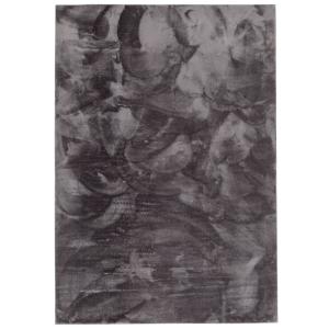 Tapis en fausse fourrure uni anthracite 120x170 cm