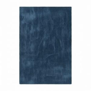 Tapis en fausse fourrure uni bleu foncé 120x170 cm