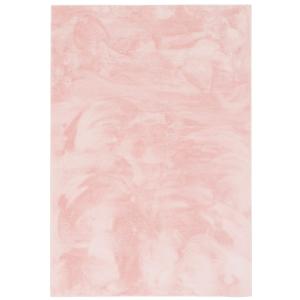 Tapis en fausse fourrure uni rose 200x290 cm
