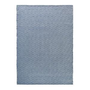 Tapis en fibres recyclées tissé à la main bleu 120 x 170