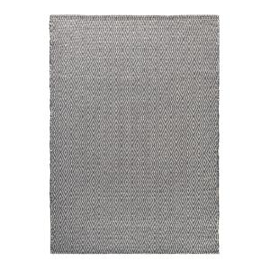 Tapis en fibres recyclées tissé à la main gris 160 x 230