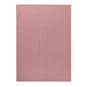 Tapis en fibres recyclées tissé à la main rose 120x170
