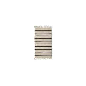Tapis en jute clair et noir 140x70 cm