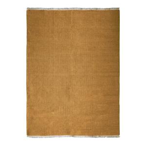 Tapis en jute  coton avec franges ocre 160x230