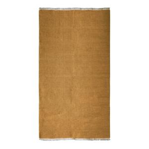 Tapis en jute coton avec franges ocre 80x150