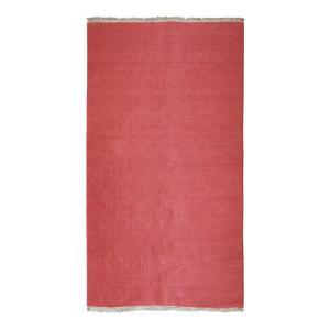 Tapis en jute coton avec franges terra cotta 80x150