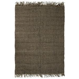 Tapis en jute coton noir 120x170