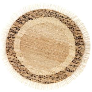 Tapis en jute, laine et coton 240 cm diam.