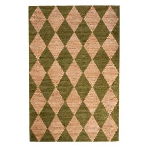 Tapis en jute marron et vert 160x230cm