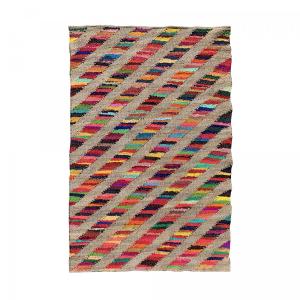 Tapis en jute tissé à la main motif ethnique, multicolore 1…