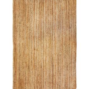 Tapis en jute tressé main motif lignes naturel 120x170