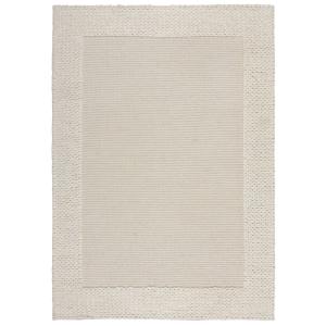 Tapis en laine à bordure beige 120x170cm