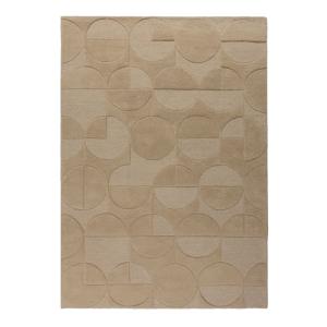Tapis en laine beige géométrique 120 x 170