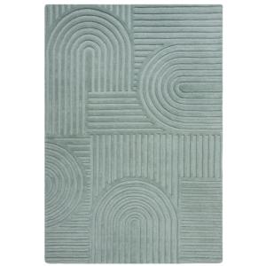 Tapis en laine bleu céladon 3d 160 x 230