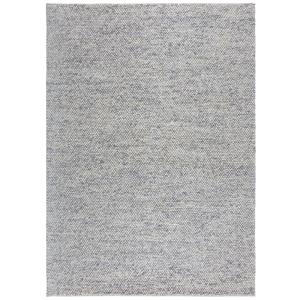Tapis en laine effet bulle bleue 120x170cm