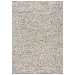 Tapis en laine effet bulle noire 80x150cm