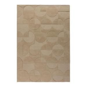 Tapis en laine en relief beige 200x290cm