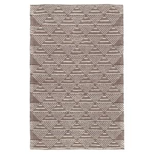 Tapis en laine et coton fait main doux marron 120x170