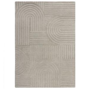 Tapis en laine gris 3d 160 x 230