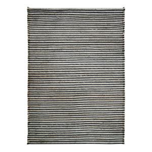 Tapis en laine, jute coton tresse gris 160x230
