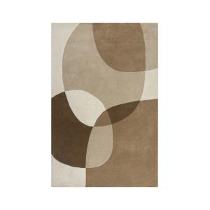 Tapis en laine marron et beige 160x230cm