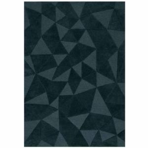 Tapis en laine moderne vert bleu canard