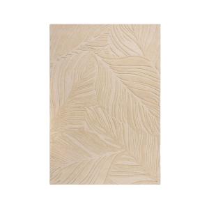 Tapis en laine motif floral beige 120x170cm