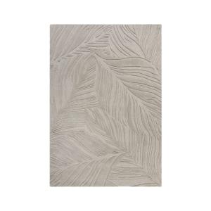 Tapis en laine motif floral grise 200x290cm