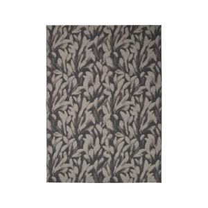 Tapis en laine motif plantin gris/ecru 170 x 240 cm
